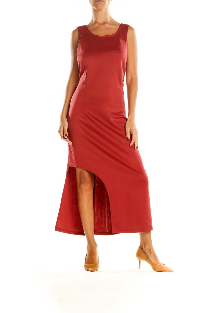 Red Cocktail Sheath Dress