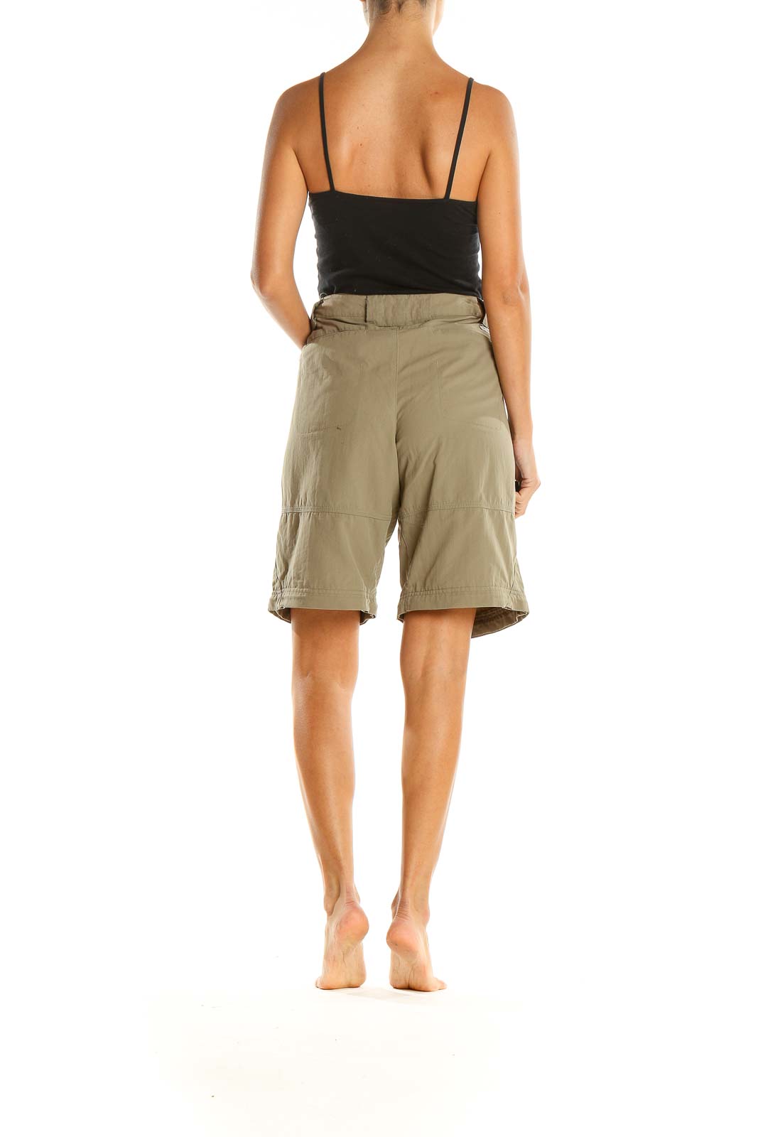 Brown Solid Activewear Shorts