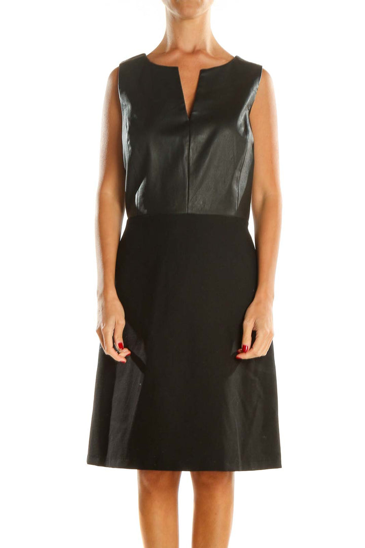 Black Work A-Line Dress