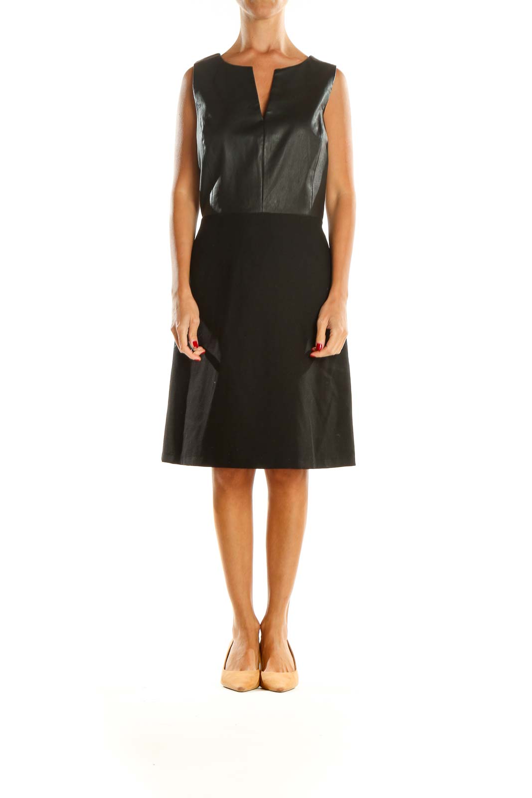 Black Work A-Line Dress