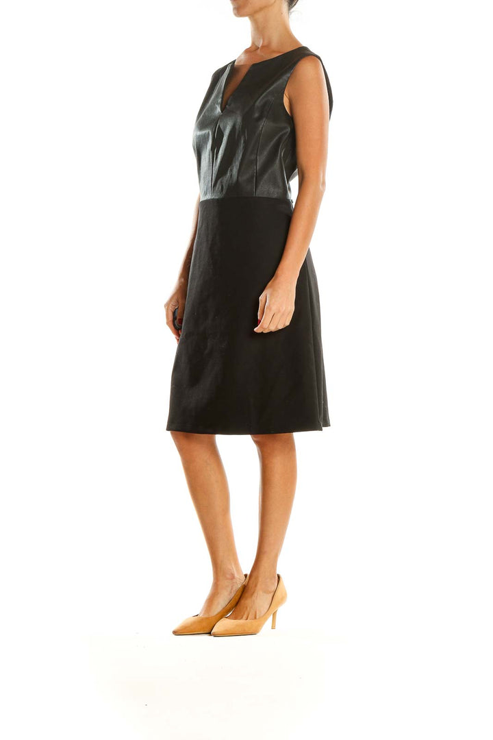 Black Work A-Line Dress