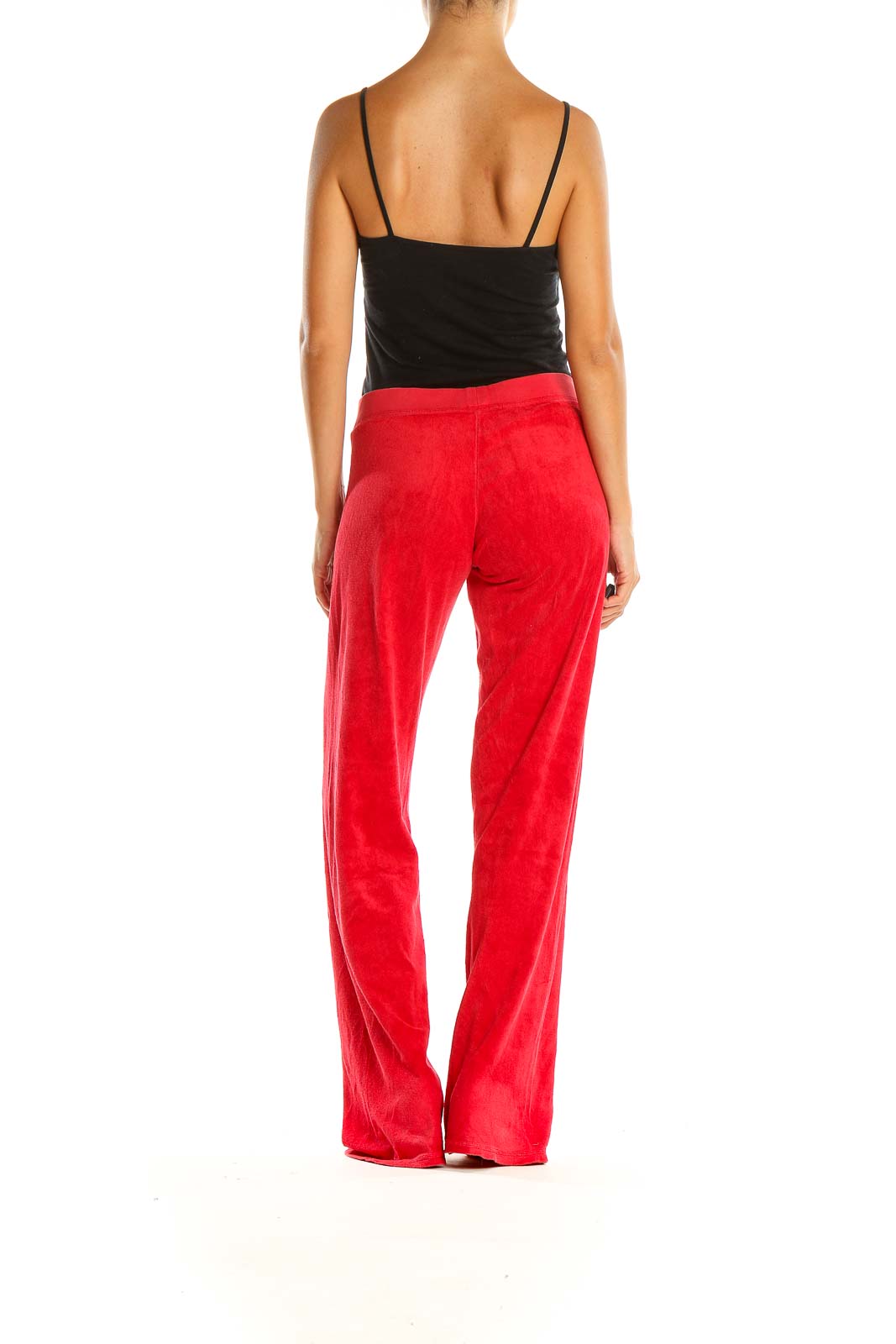 Red Retro Terrycloth Sweatpants