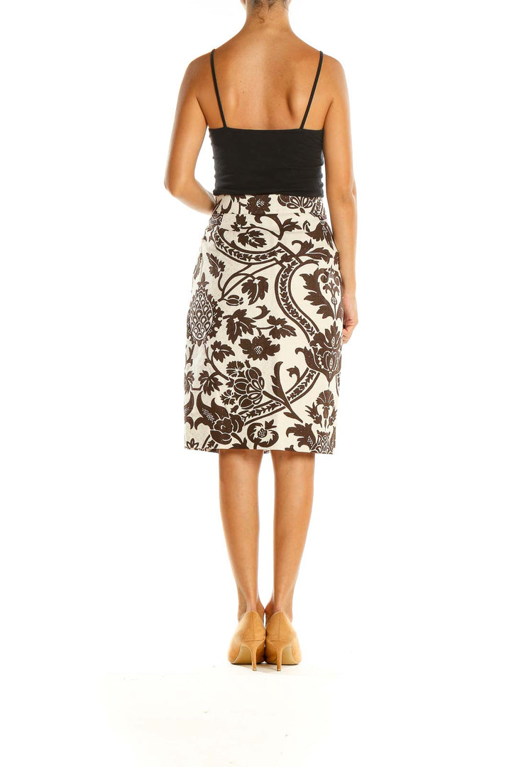 Brown Paisley Retro Pencil Skirt