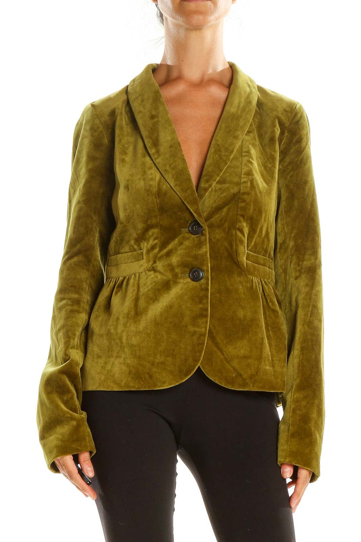 Green Velour Blazer