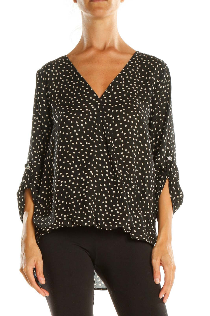 Black Polka Dot Chic Blouse