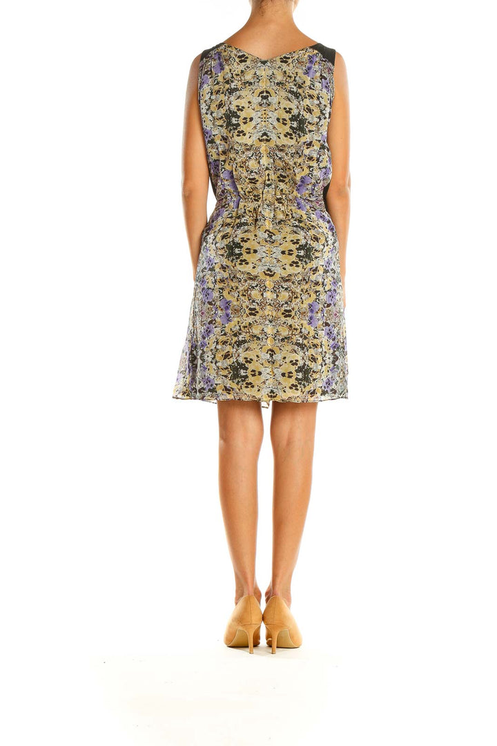 Multicolor Silk Printed Retro Fit & Flare Dress