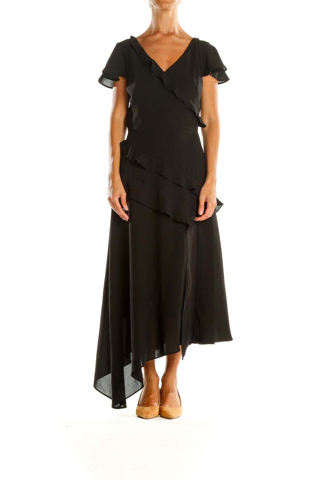 Black Semiformal Fit & Flare Dress