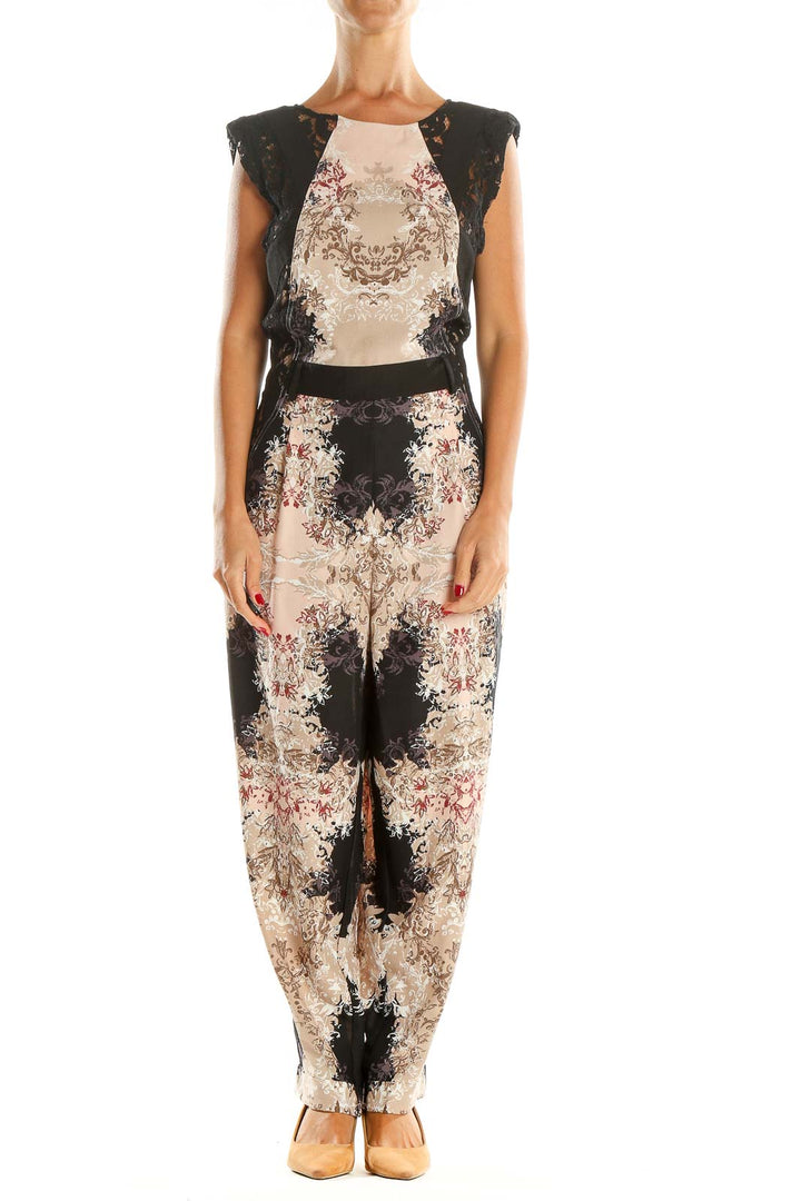 Multicolor Printed Lace Jumpsuit