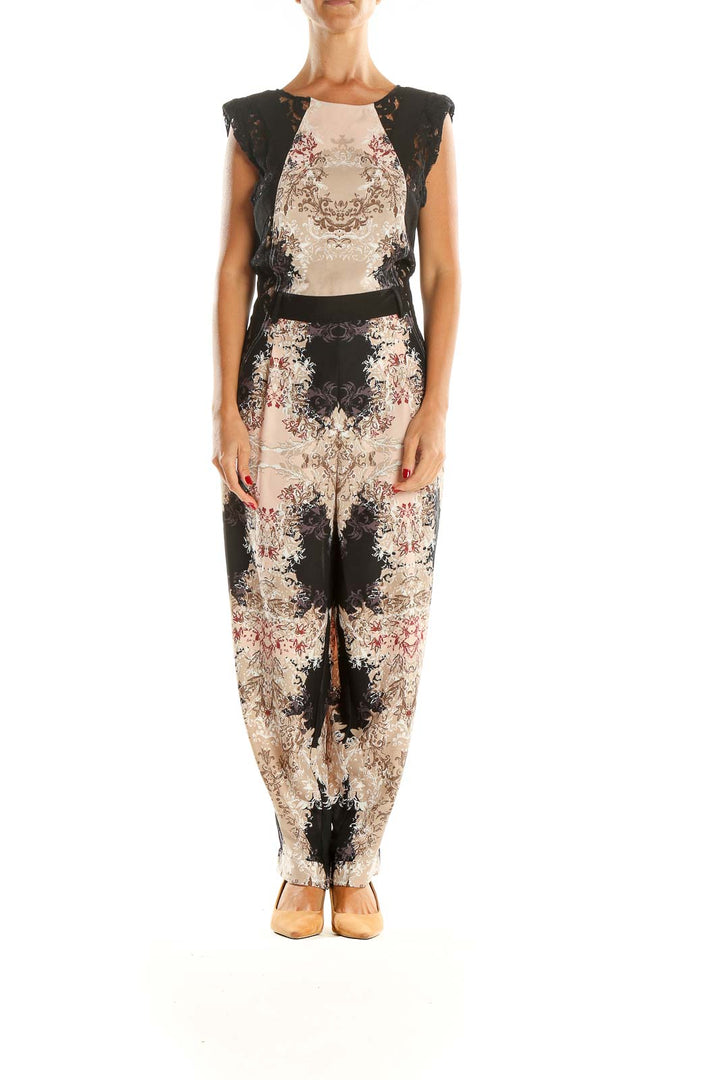 Multicolor Printed Lace Jumpsuit