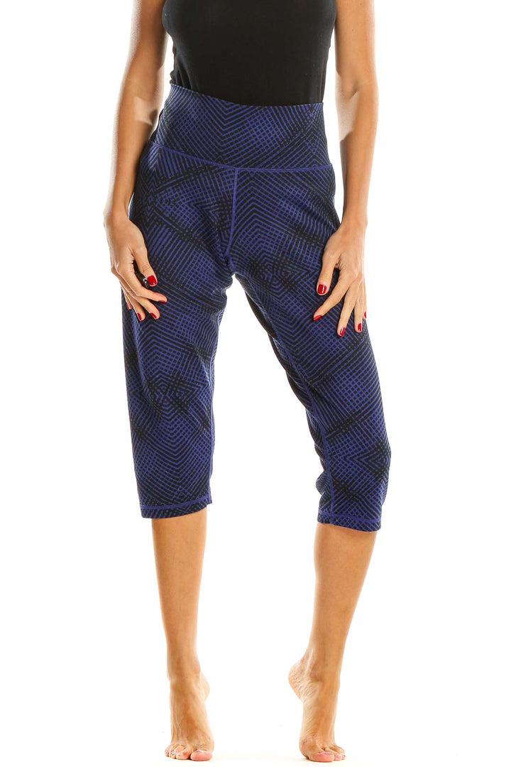 Blue Activewear Cropped Leggings