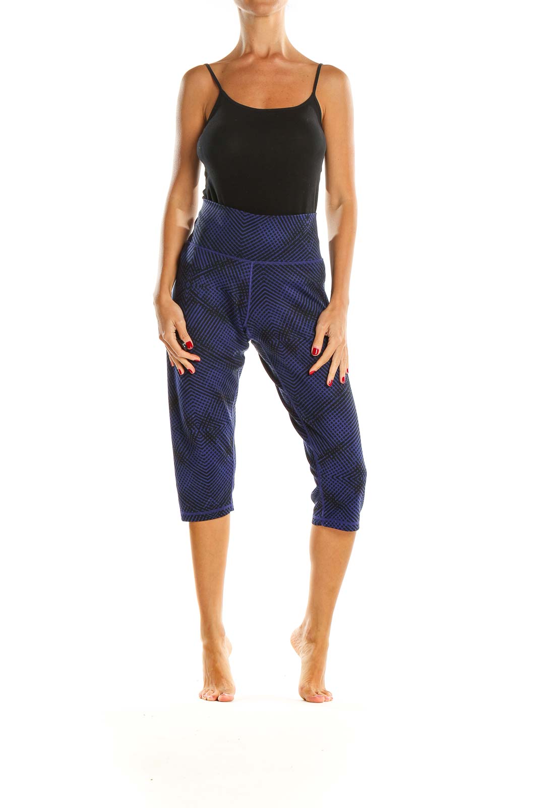 Blue Activewear Cropped Leggings