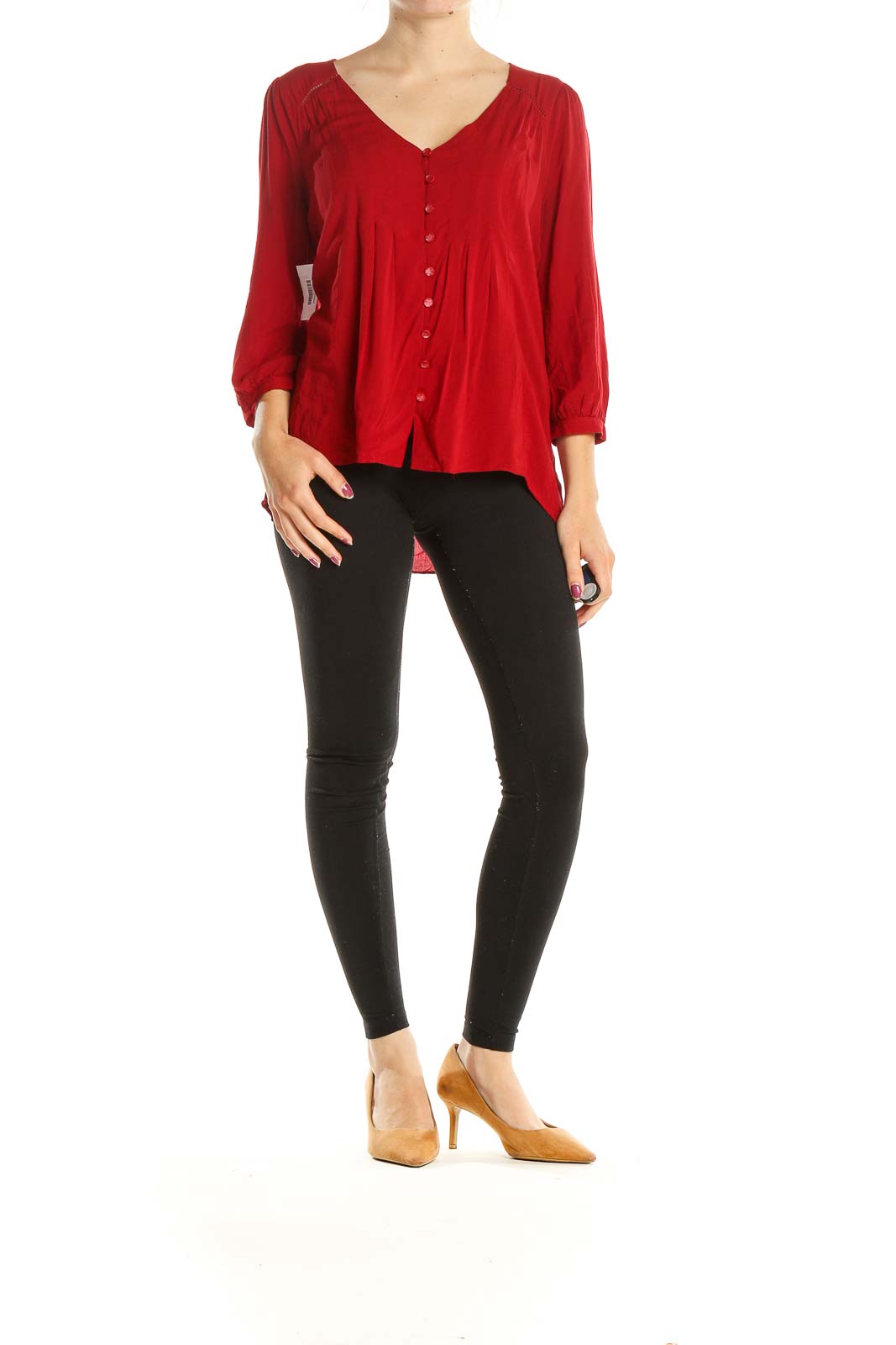 Red All Day Wear Blouse