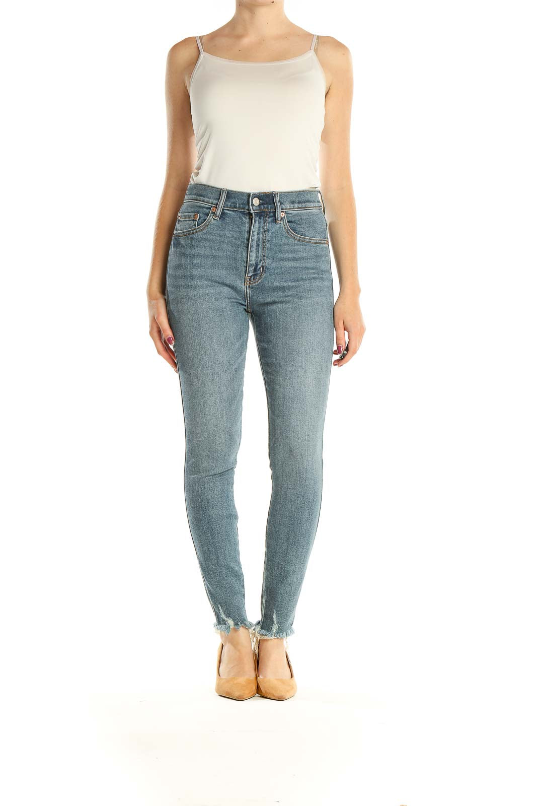 Blue High Waisted Skinny Jeans