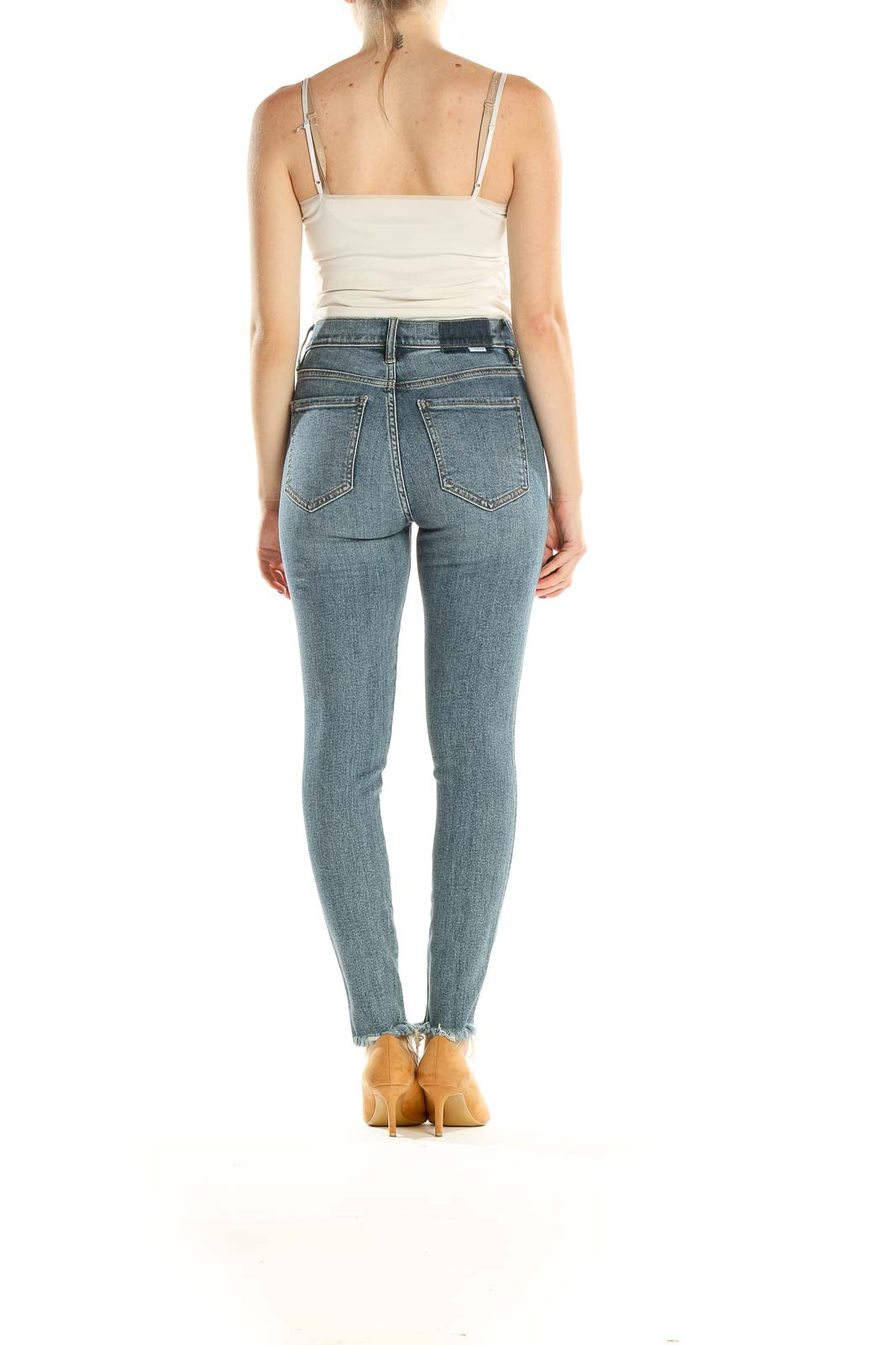 Blue High Waisted Skinny Jeans