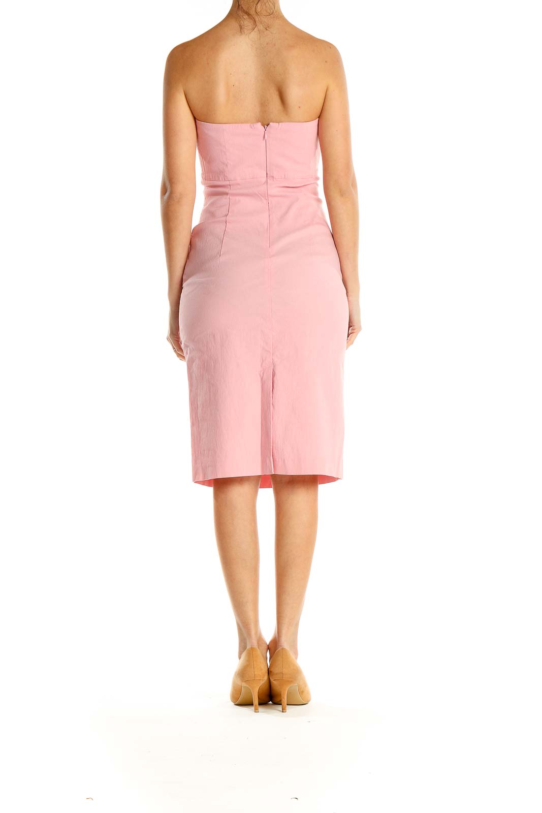 Pink Cocktail Strapless Sheath Dress