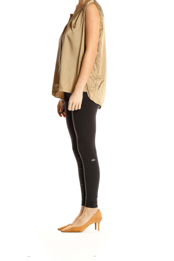 Gold Chic Silk Sleeveless Blouse