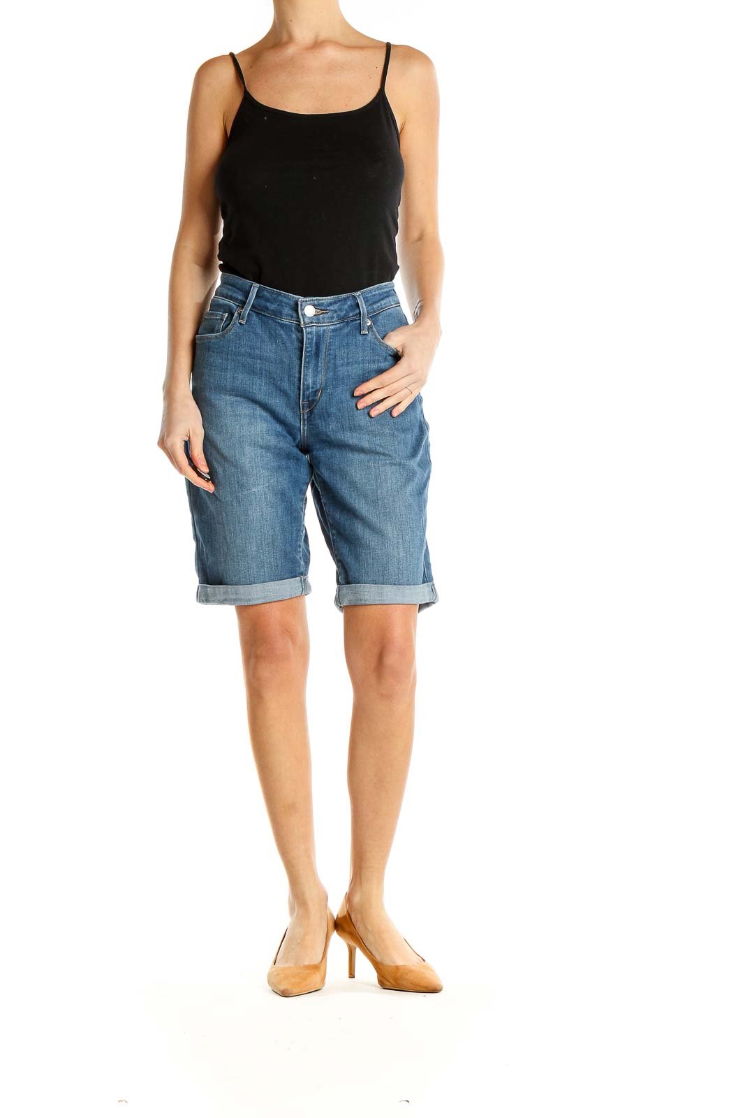 Blue All Day Wear Bermuda Shorts