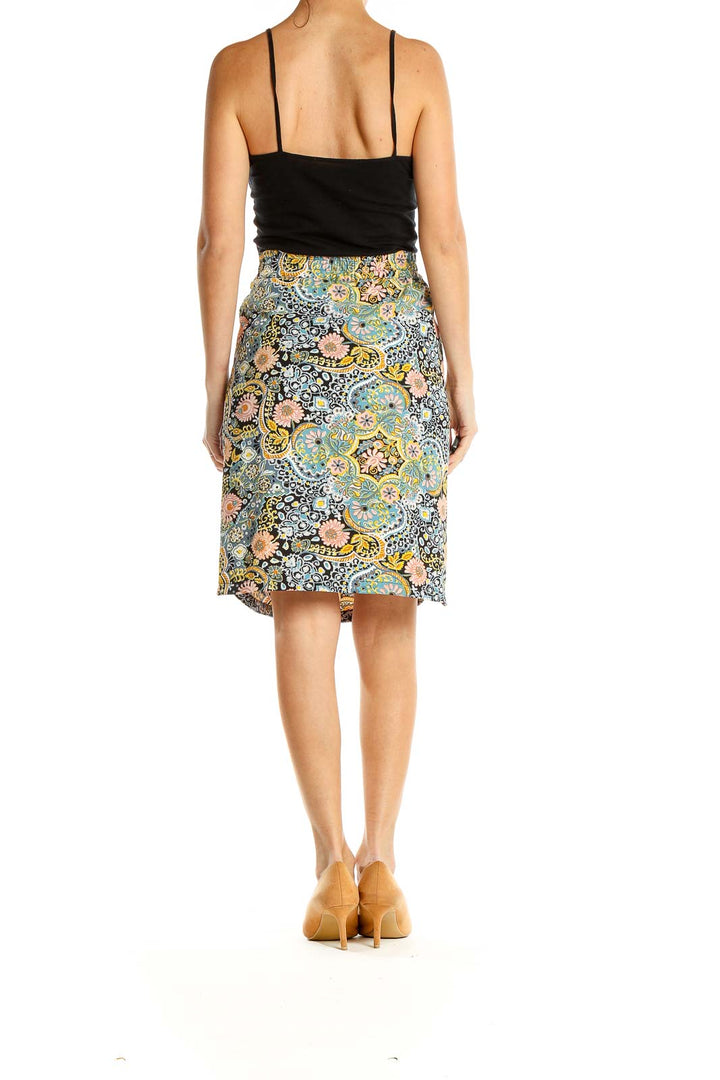 Multicolor Paisley Bohemian Pencil Skirt