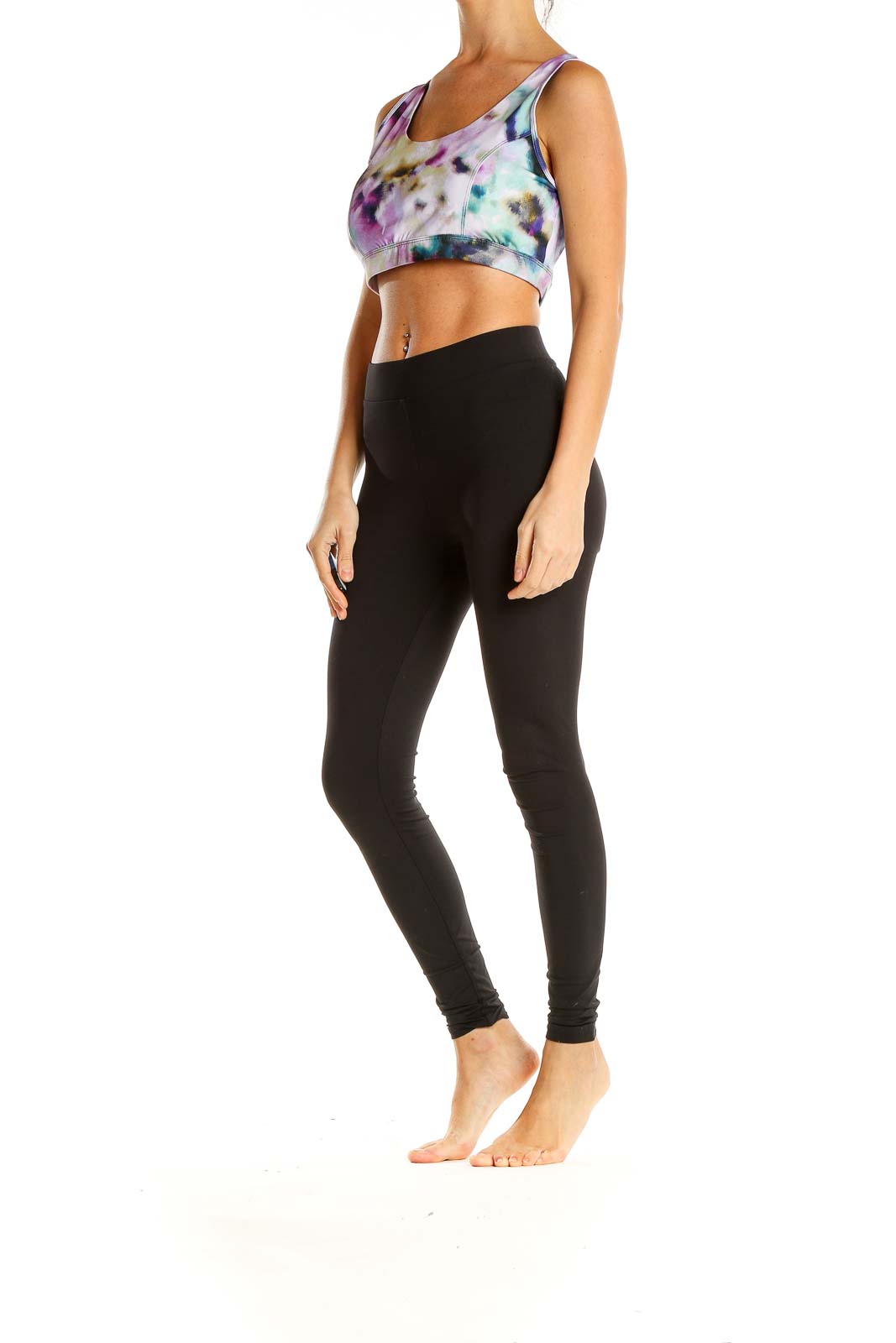 Purple Tie And Dye Sports Bra