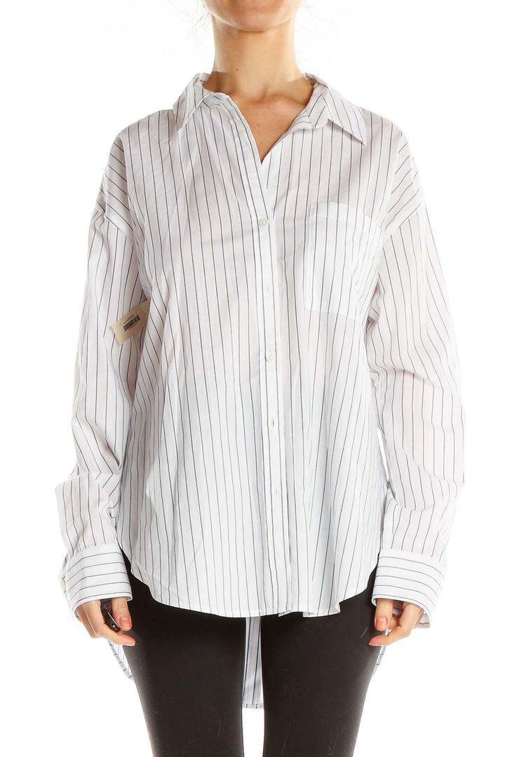 White Pinstripe Classic Shirt