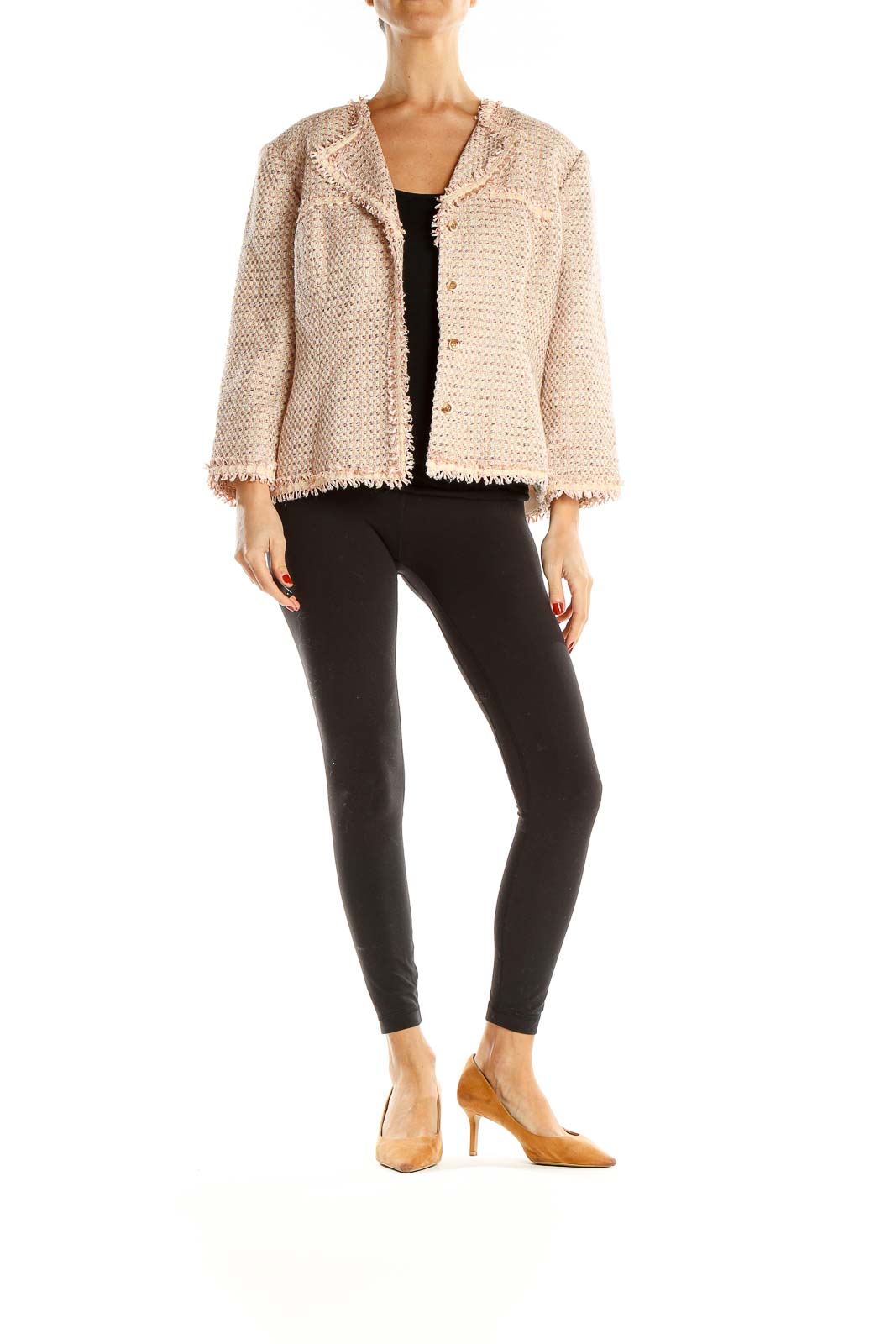 Beige Tweed Retro Jacket