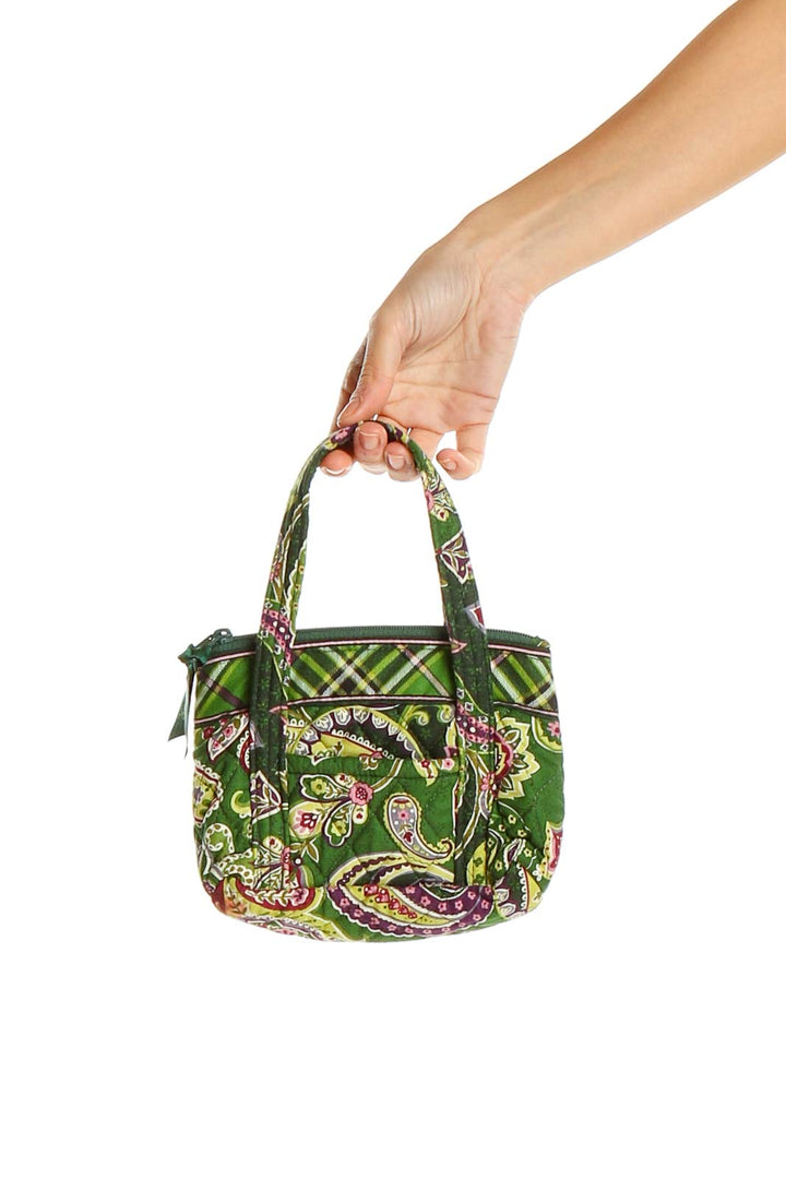 Green Paisley Satchel Bag