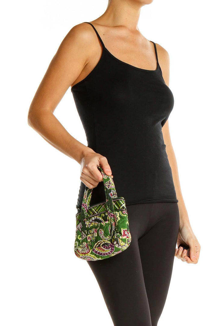 Green Paisley Satchel Bag