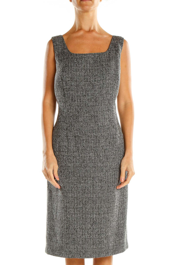 Gray Work Sheath Dress