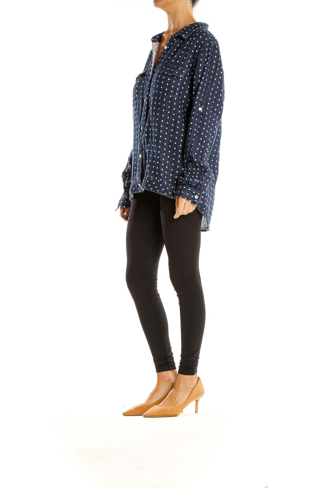 Blue Polka Dot Chic Top