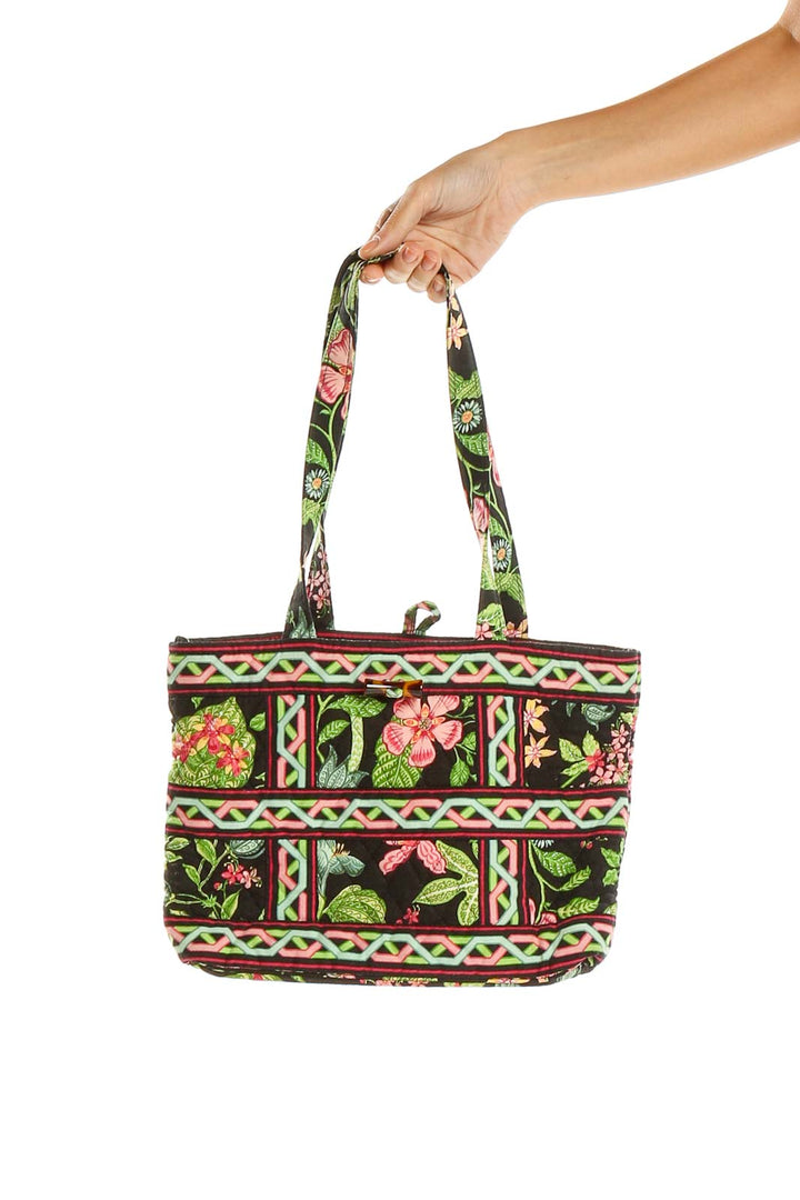 Multicolor Tropical Print Shoulder Bag