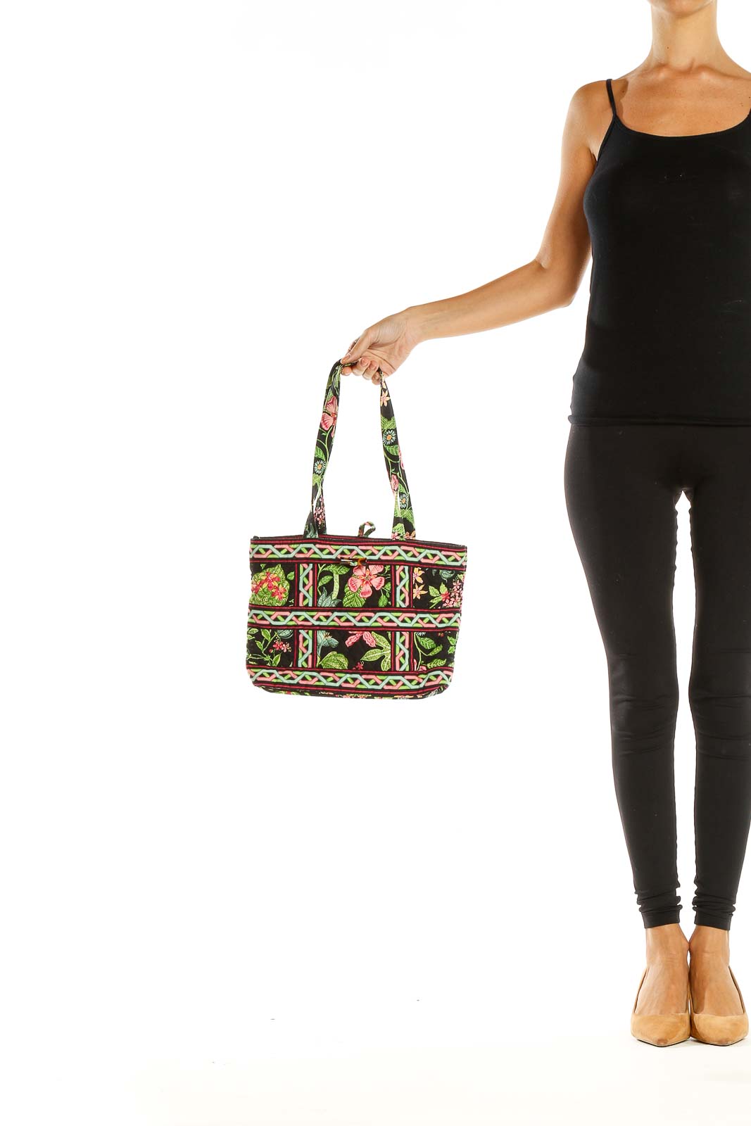 Multicolor Tropical Print Shoulder Bag