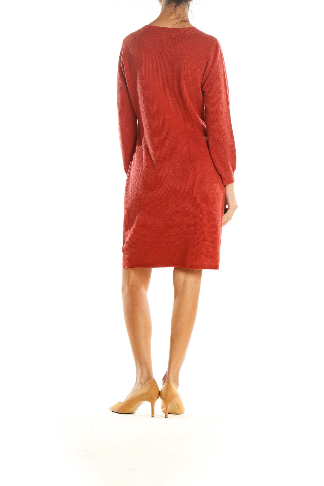 Red Classic Sweater Dress