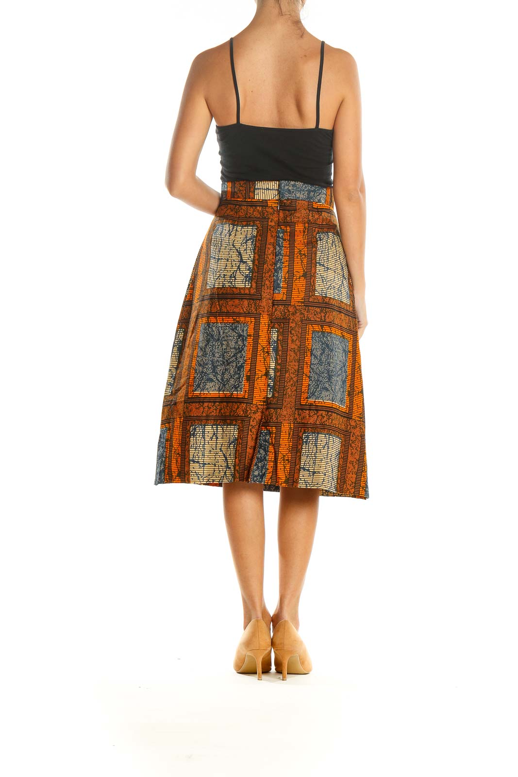 Multicolor Printed Bohemian A-Line Skirt