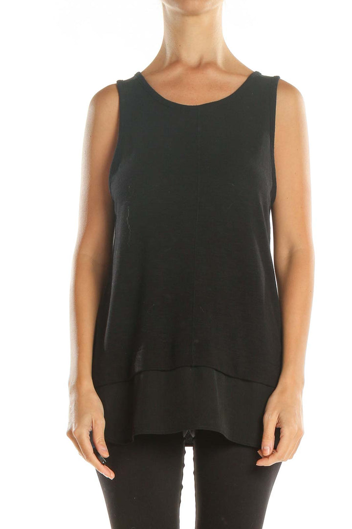 Black Casual Tank Top