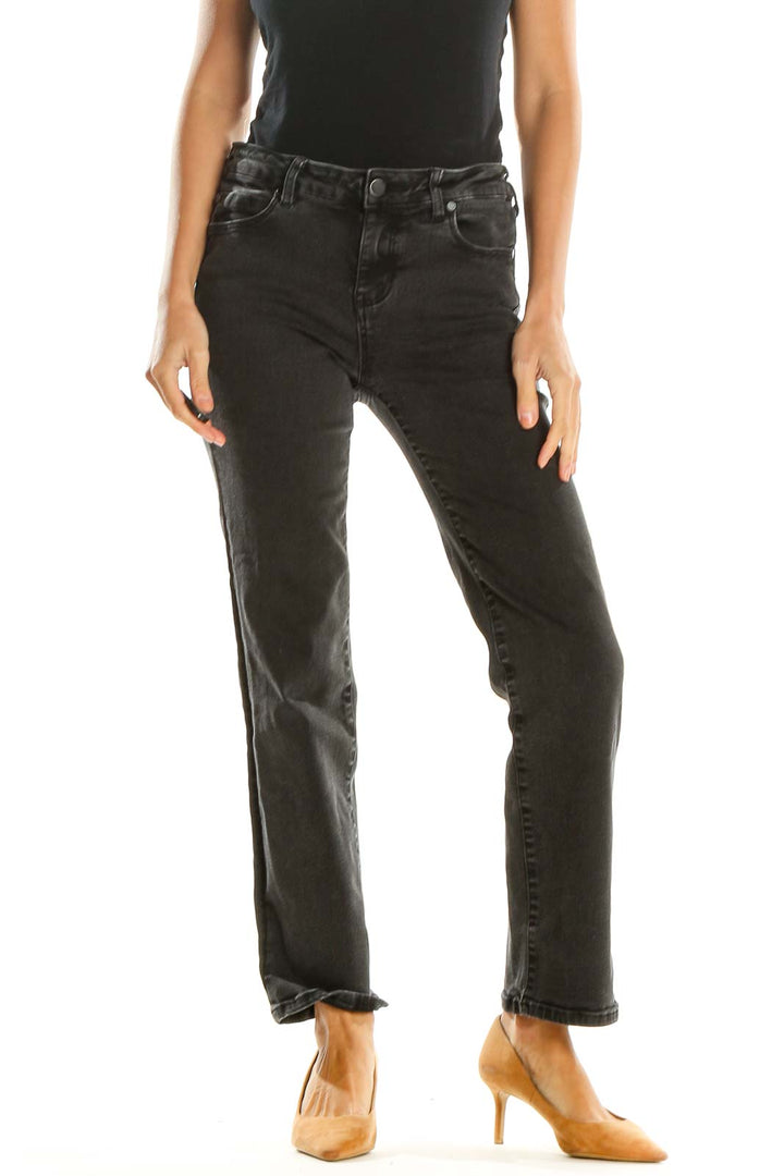 Black Straight Leg Jeans