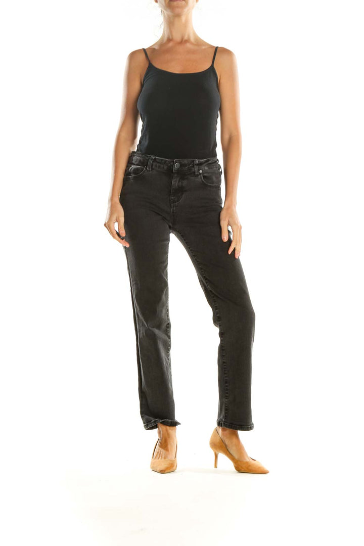 Black Straight Leg Jeans