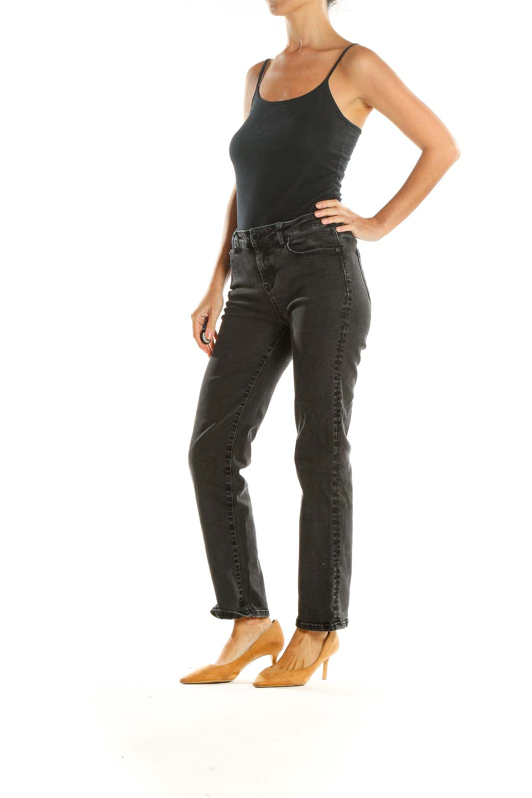 Black Straight Leg Jeans