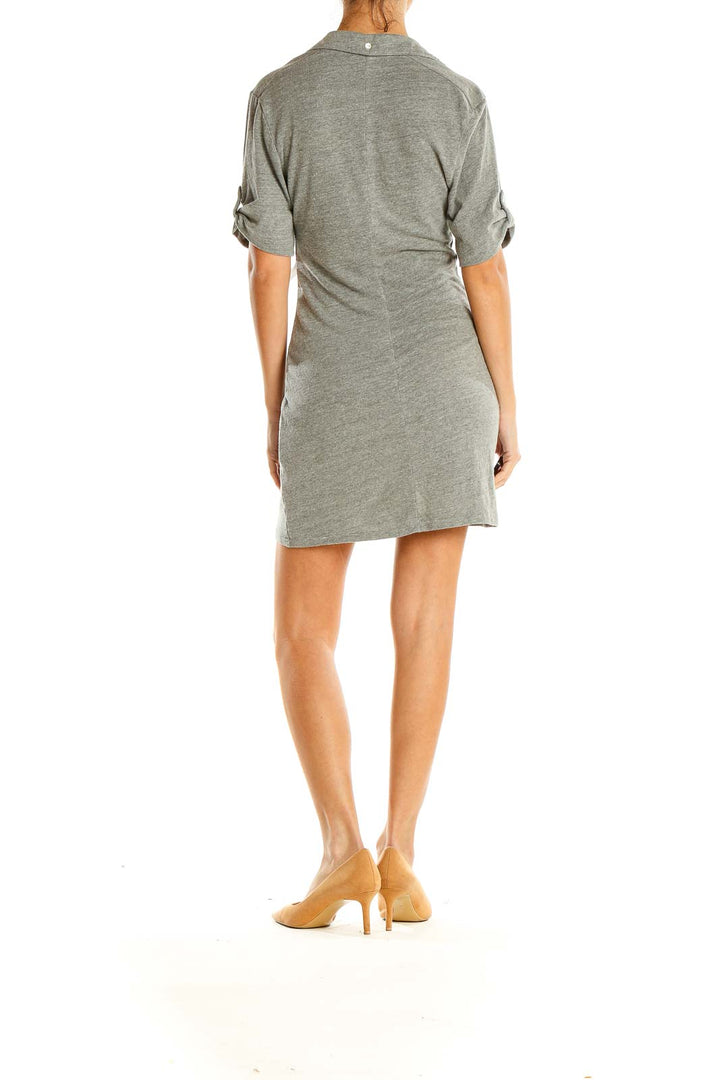 Gray Classic Shirt Dress