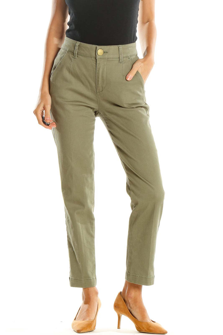 Green Casual Pants