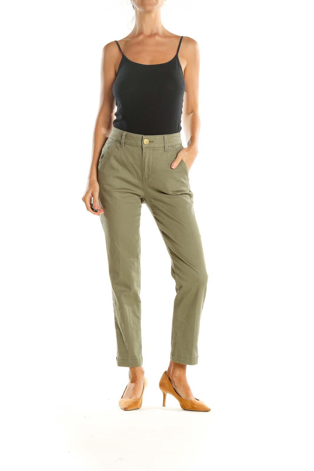 Green Casual Pants