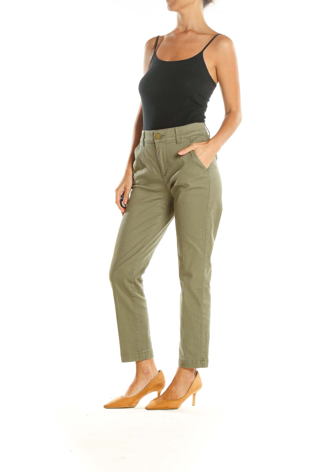 Green Casual Pants