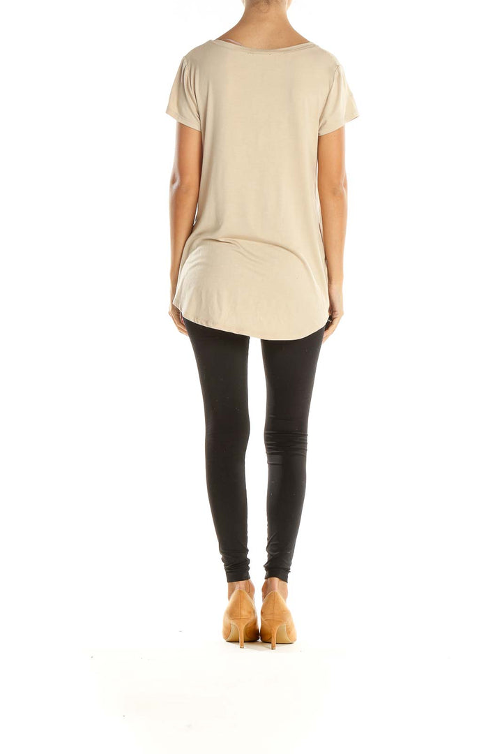 Beige All Day Wear T-Shirt