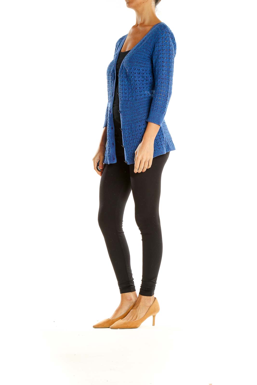 Blue Woven Cardigan