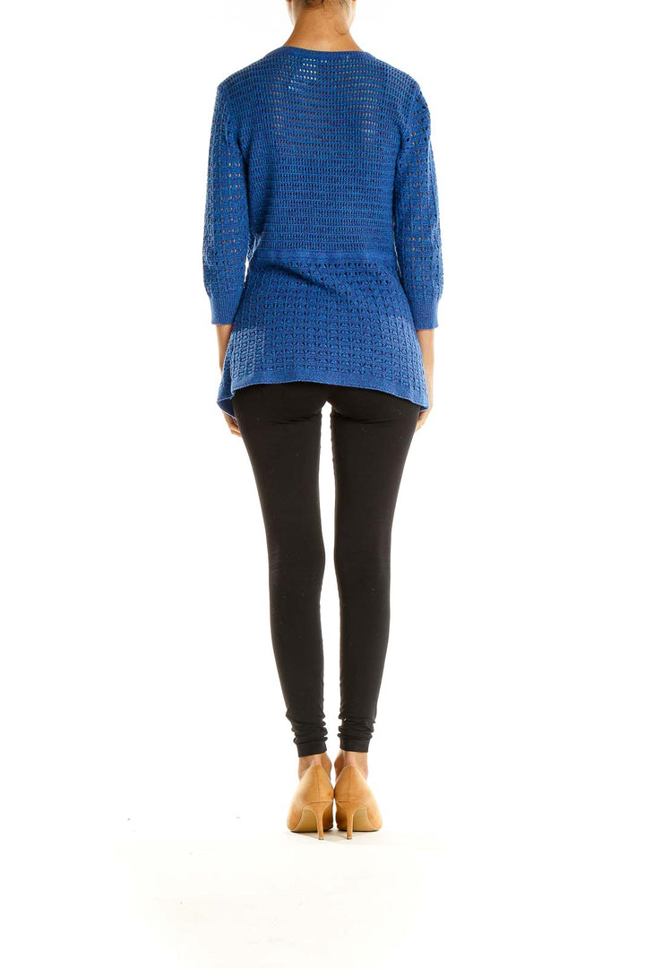 Blue Woven Cardigan