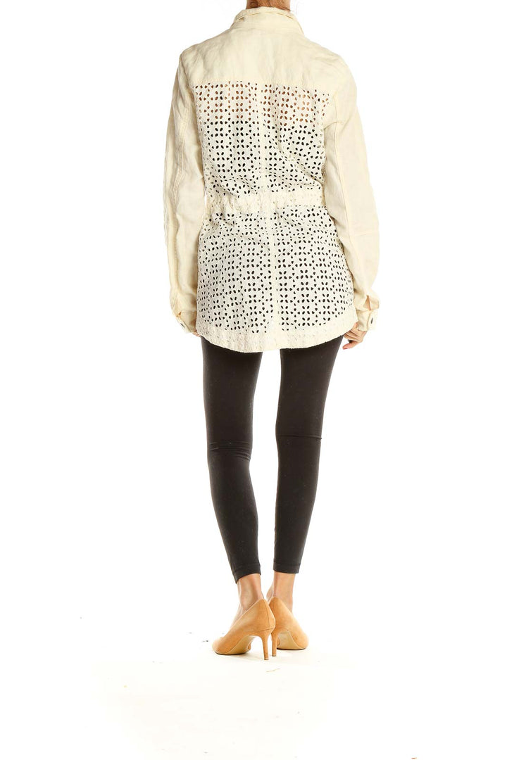 Beige Eyelet Jacket