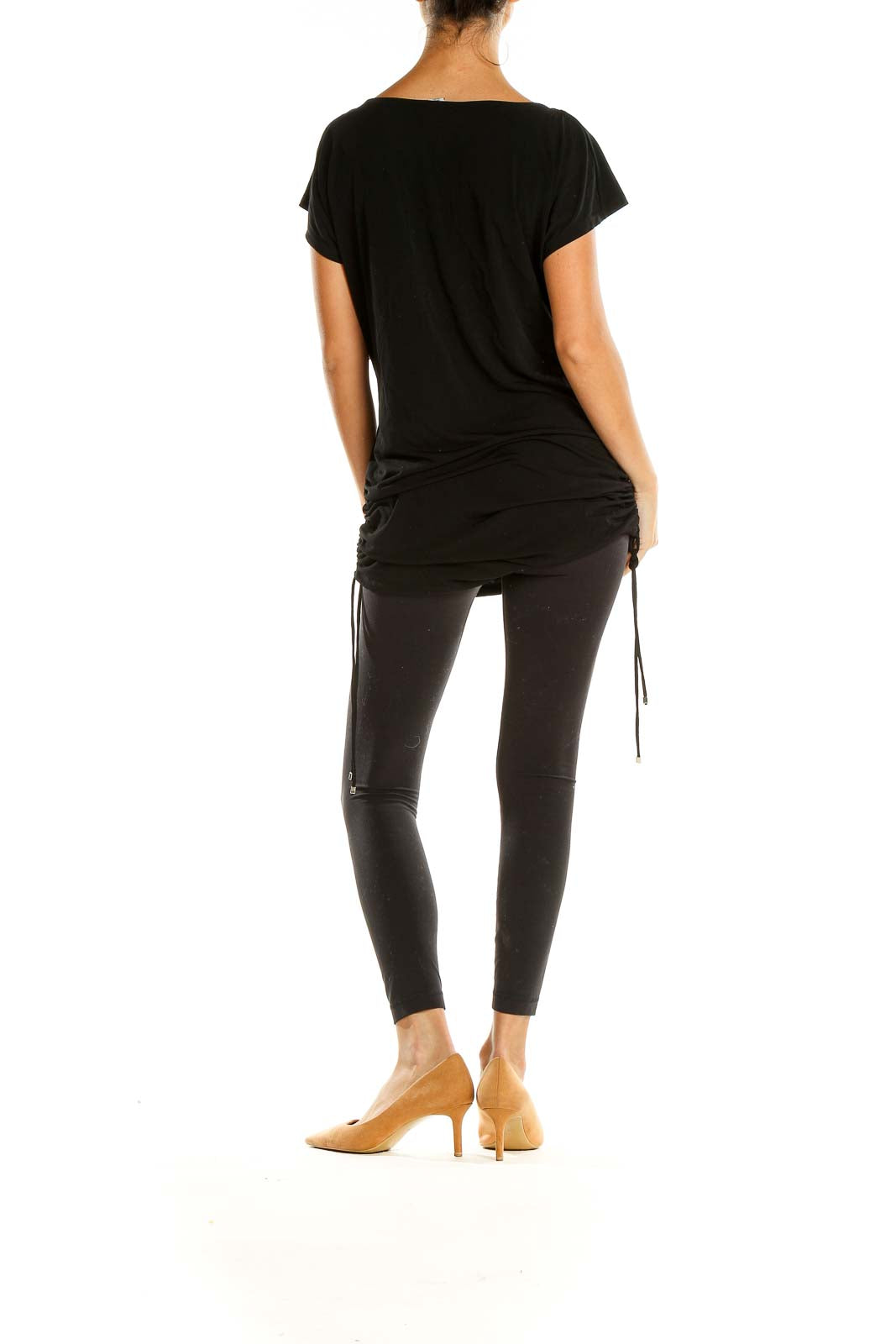 Black Chic Cowl Neck Top