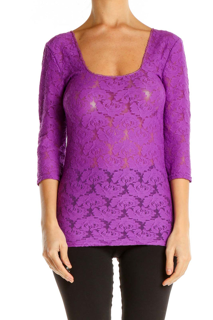 Purple Lace Party Top