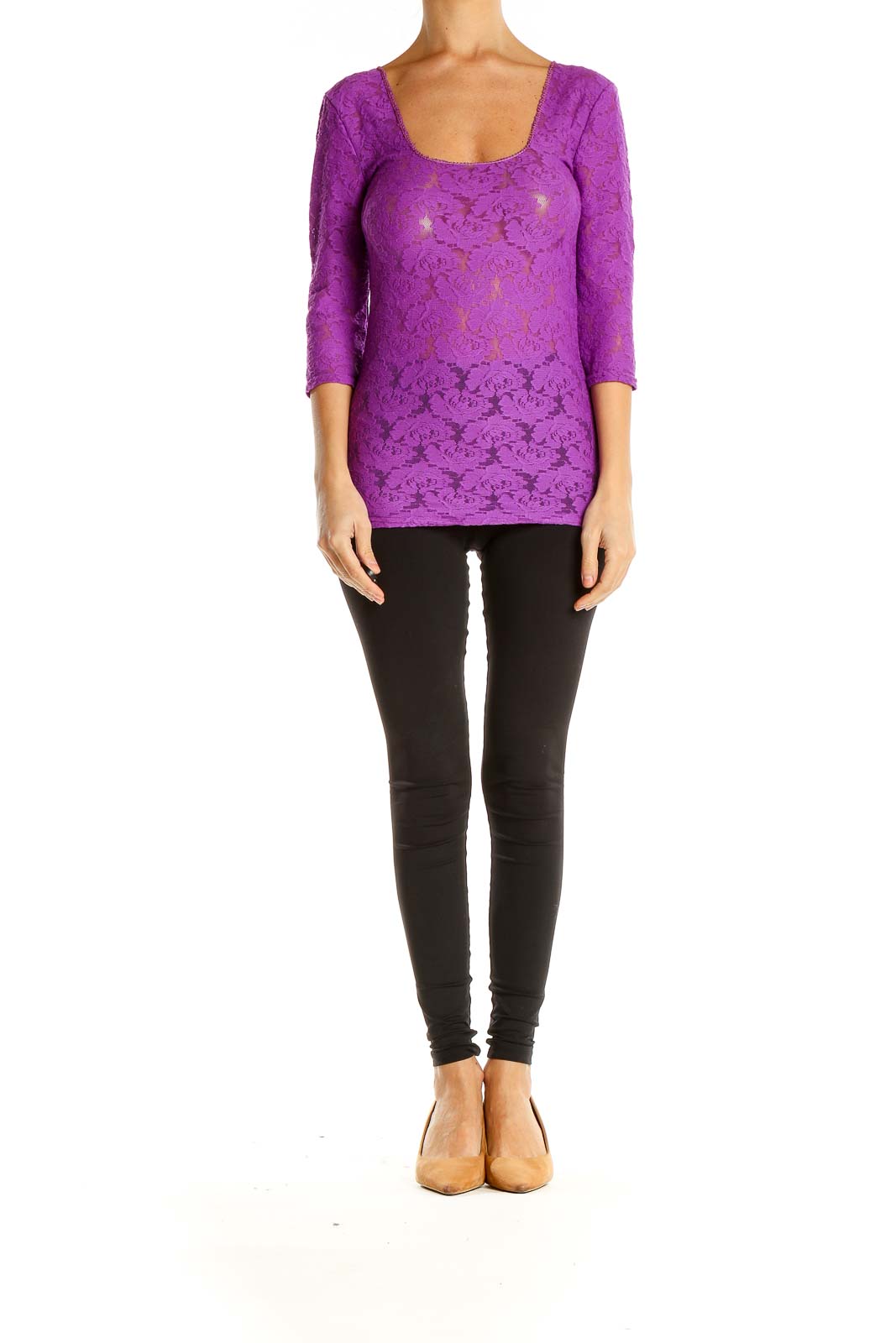 Purple Lace Party Top