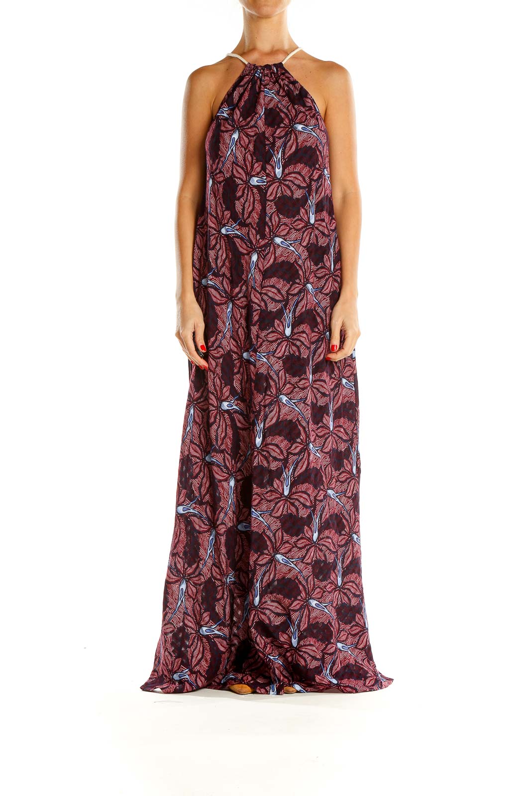 Multicolor Printed Bohemian Column Dress