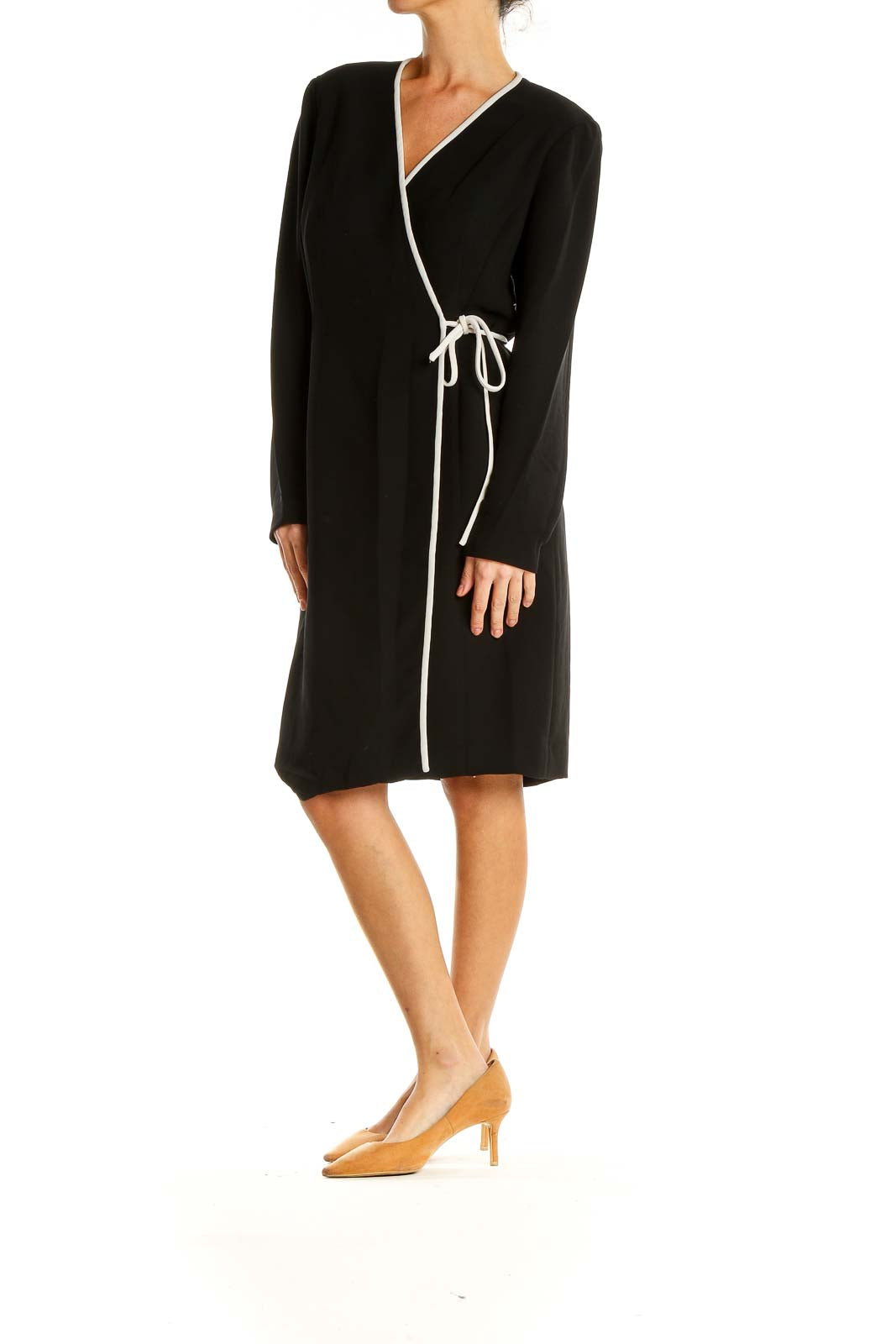 Black Classic Wrap Dress